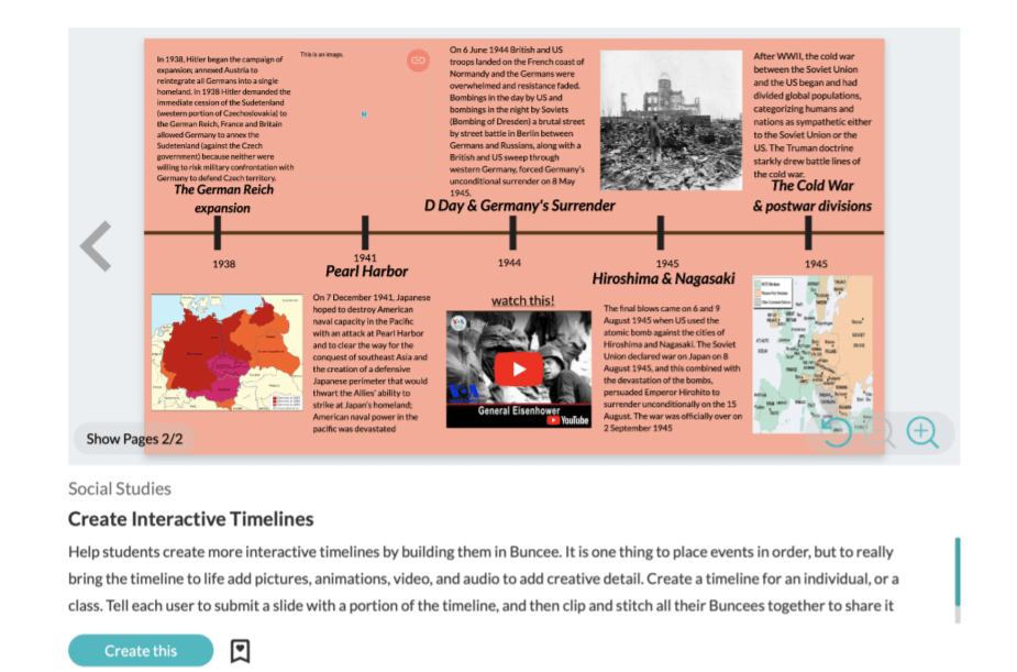 creating timelines templetes