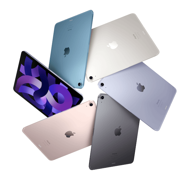 Apple ipads in a circle